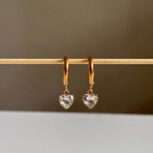 heart dangle earring